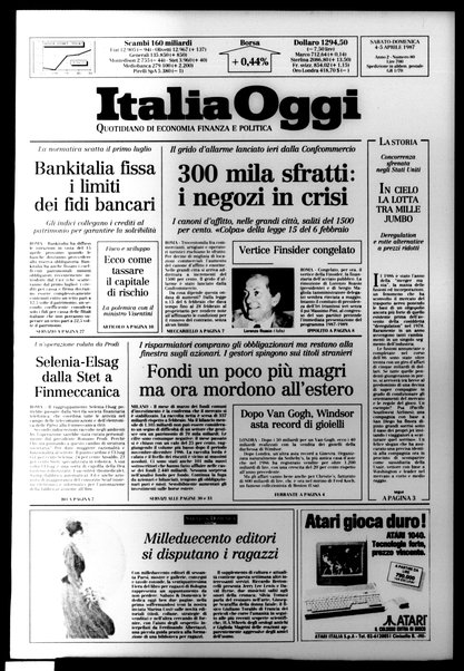 Italia oggi : quotidiano di economia finanza e politica